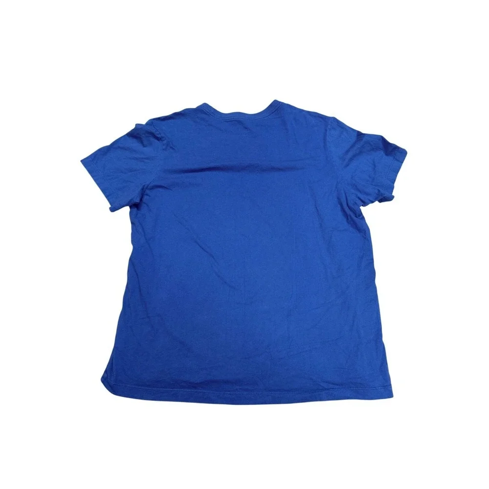 Nike‎ Men's Large Royal Blue Mini Swoosh Logo T Shirt Short Sleeve Cotton